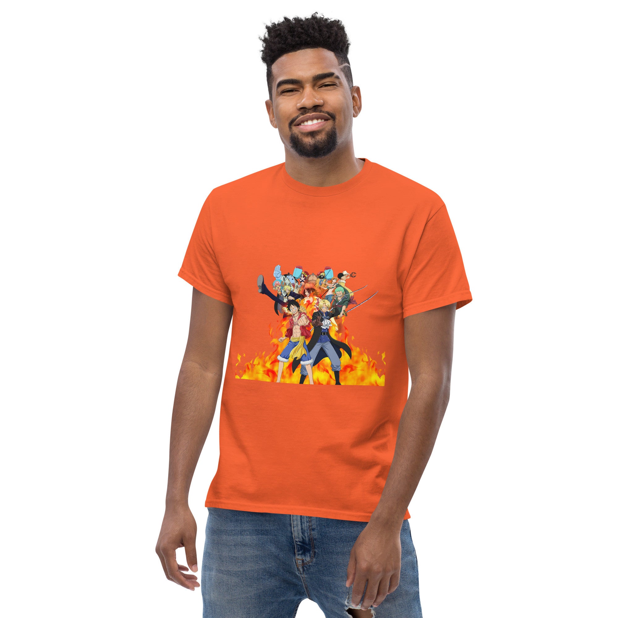 One Piece tees Monkey D. Luffy, Nami, Roronoa Zoro, Shanksn Anime Graphic Tshirt