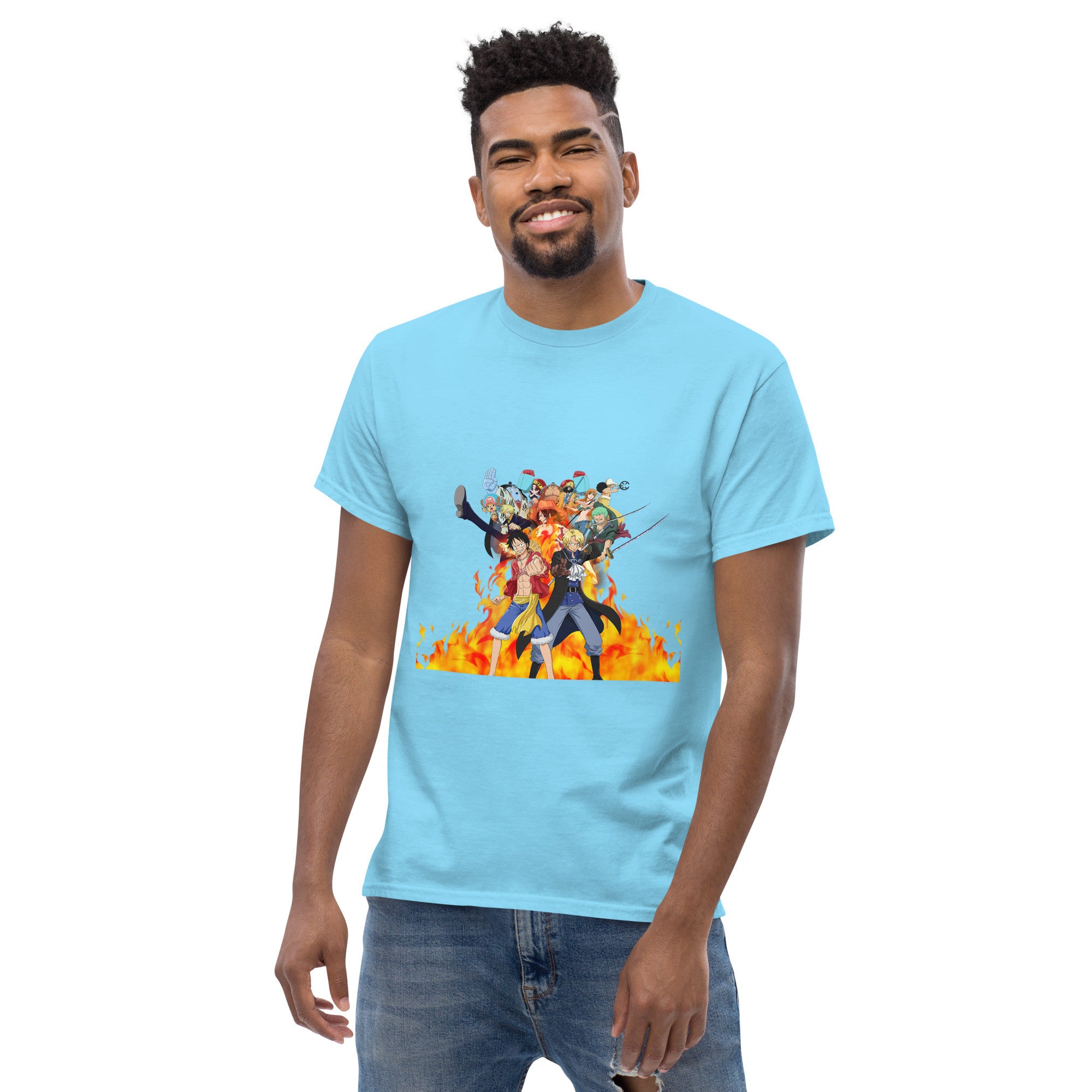 One Piece tees Monkey D. Luffy, Nami, Roronoa Zoro, Shanksn Anime Graphic Tshirt