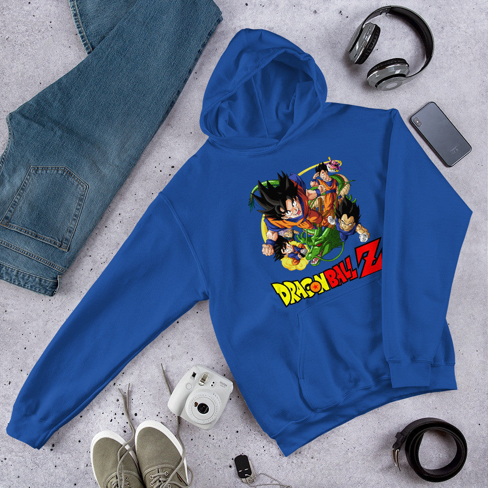 Dragon Ball Z Unisex Hoodie Goku, Vegeta, Gohan, Goten Graphic Anime Hoodie