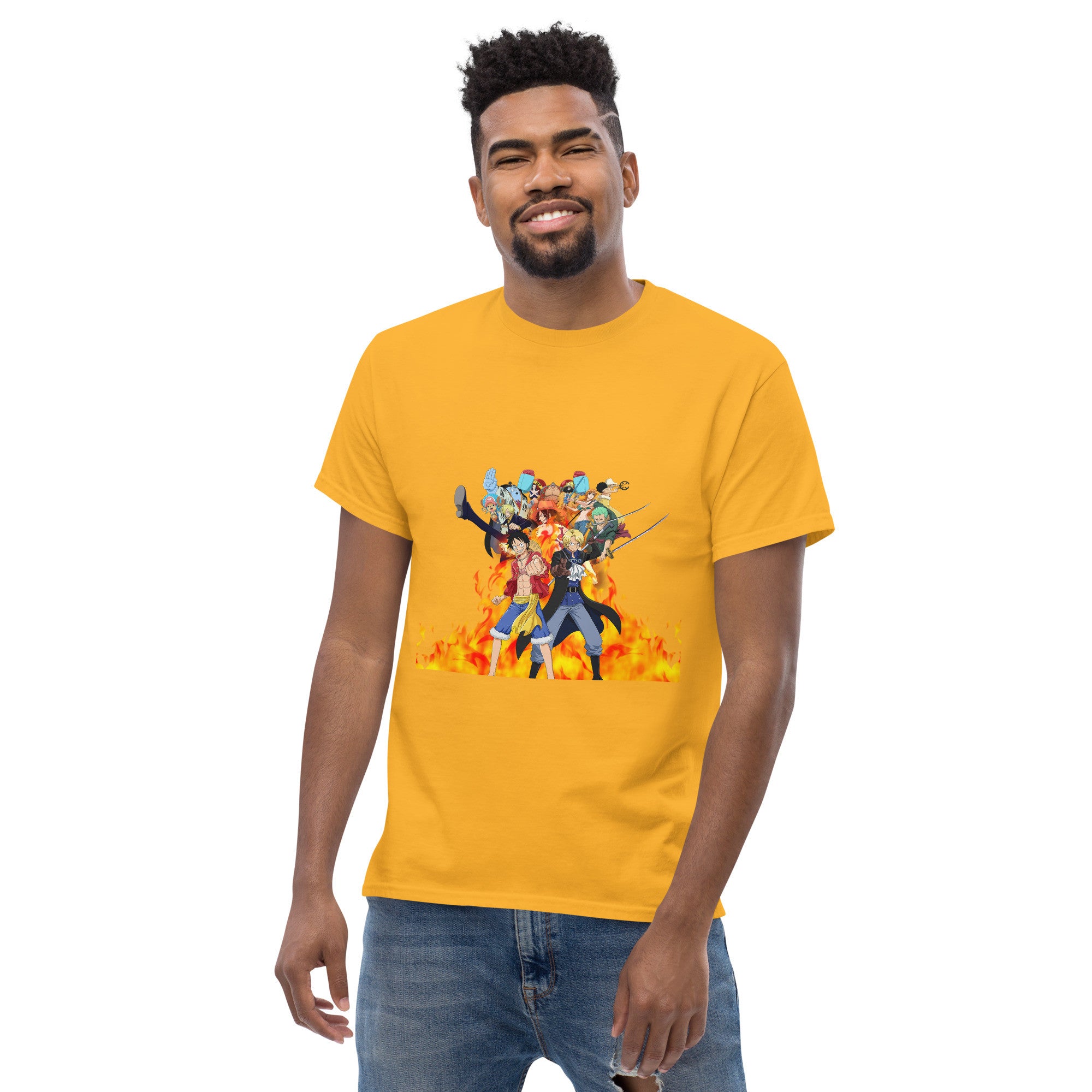 One Piece tees Monkey D. Luffy, Nami, Roronoa Zoro, Shanksn Anime Graphic Tshirt